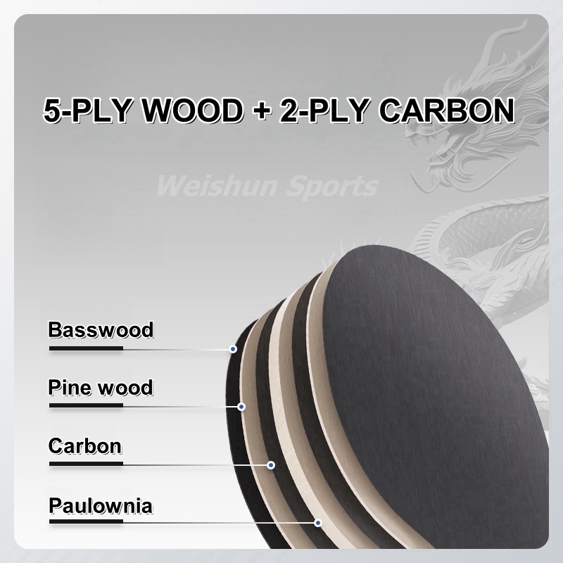 1PC 5-ply Wood and 2-ply Carbo – Table Tennis Eleven Bewertung und Preis